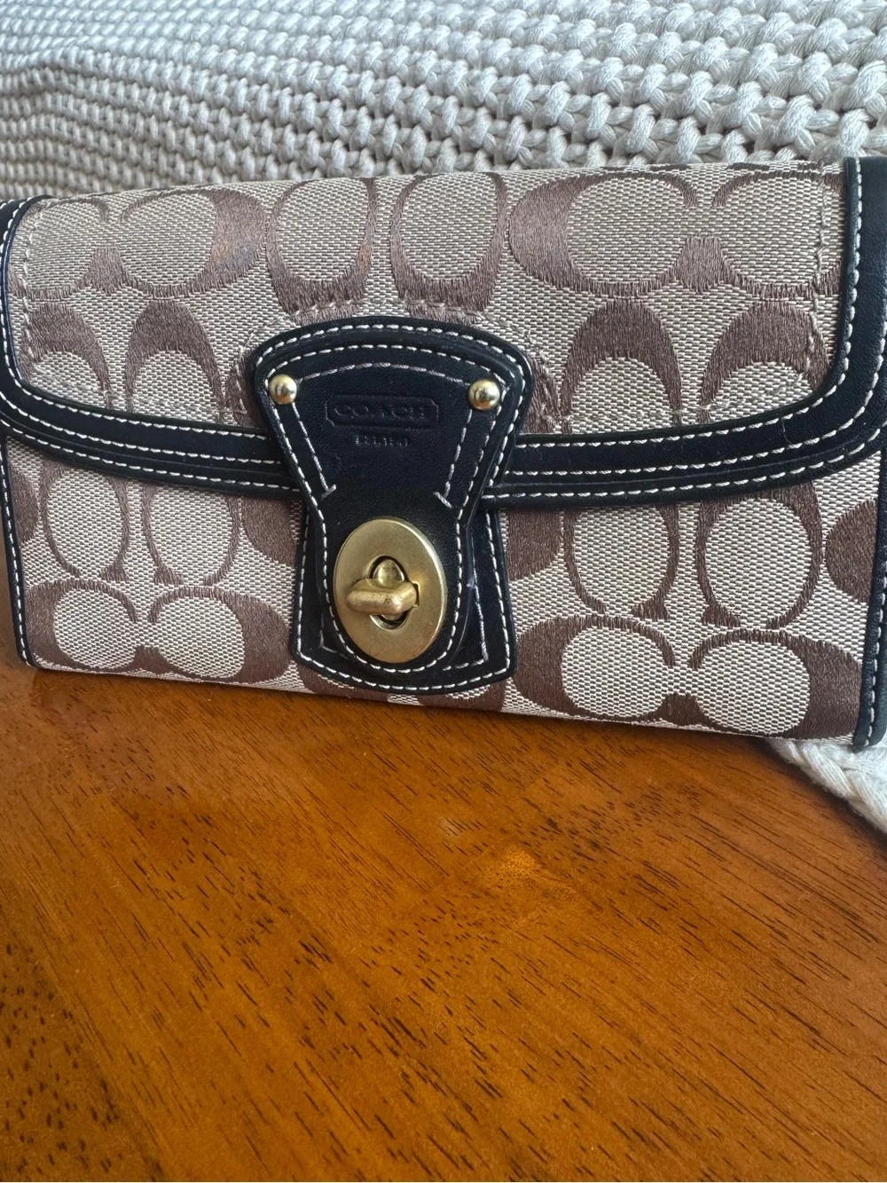 Vintage Coach Legacy Turn Lock Envelope Wallet